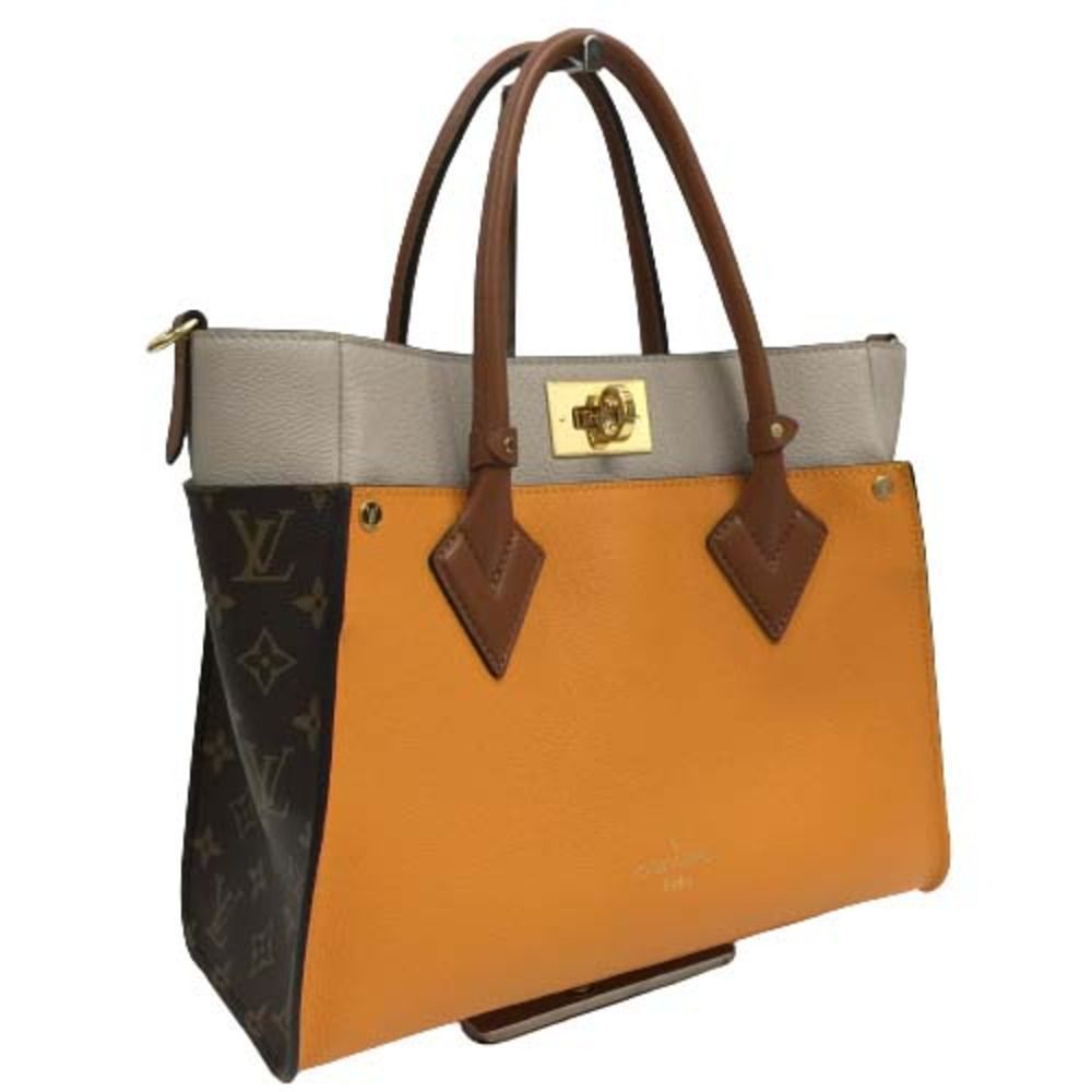 Louis Vuitton On My Side Monogram Canvas Shoulder Bag Orange Beige